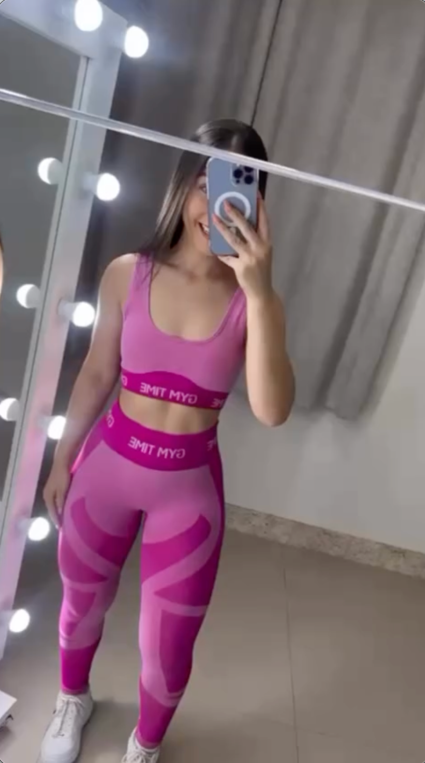 Conjunto empina bumbum sem costura premium