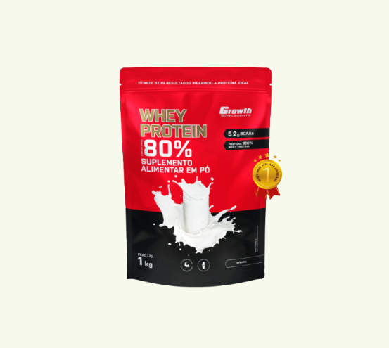 (TOP) Whey Protein Concentrado (1KG) - Growth Supplements veja a tabela nutricional