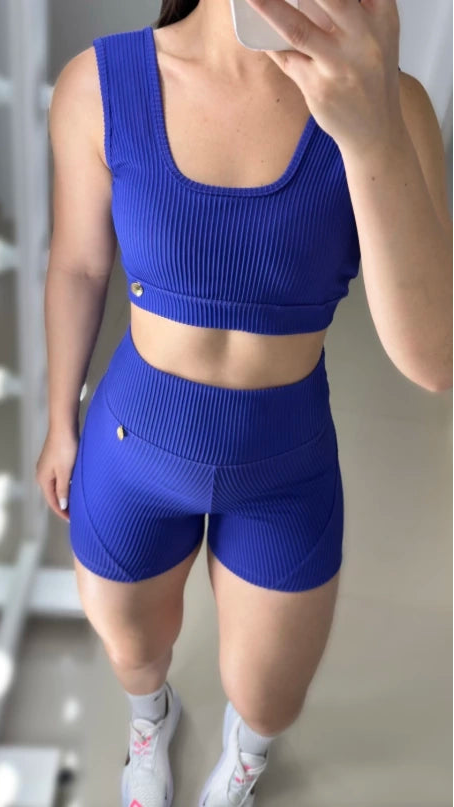 Conjunto Short Poderosa canelado