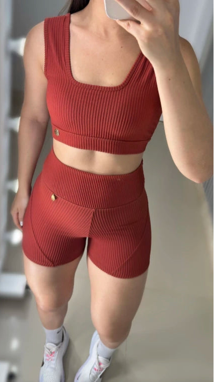 Conjunto Short Poderosa canelado